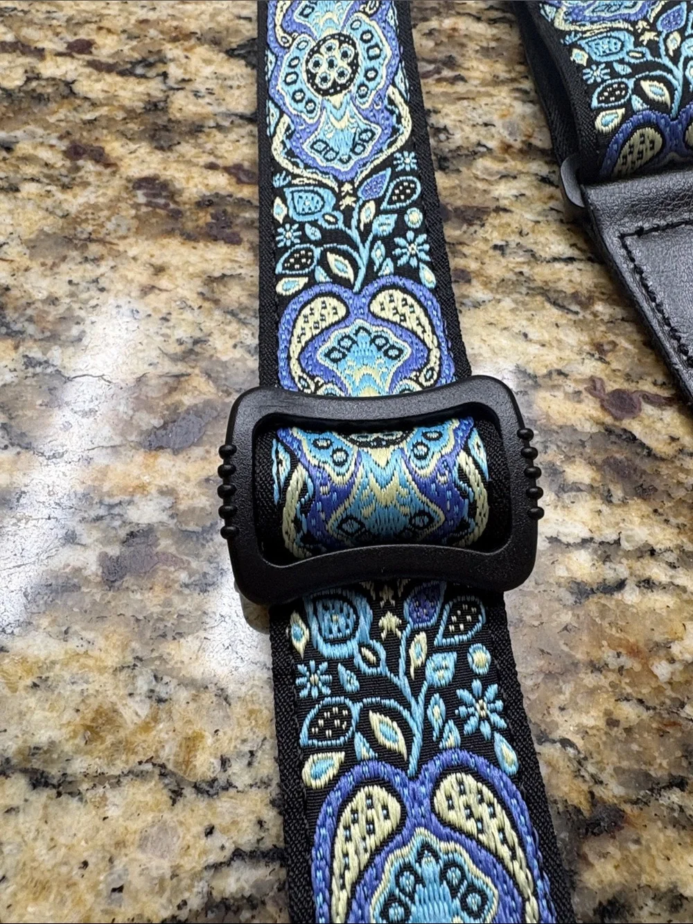 Adjustable Blue Patterned Camera/Bag Strap - Men Accessories